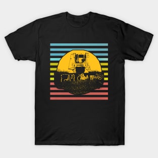 Bulldozer retro design T-Shirt